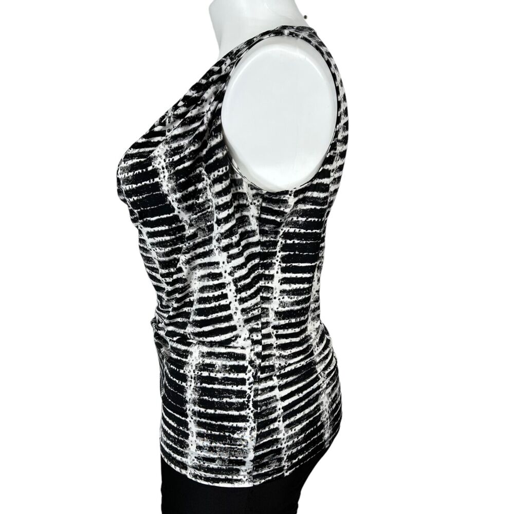 Worthington Womens Blouse Top Stretchy Sleeveless Drape Neck Pullover Large - Picture 7 of 9